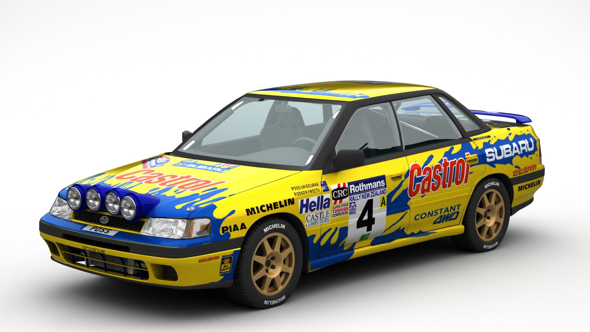 1/18 スバル レガシー RS 1992年 ニュージーランドラリー #5 ixo イクソ 1/ 18 スバル レガシー RS 1992年ニュージーランド