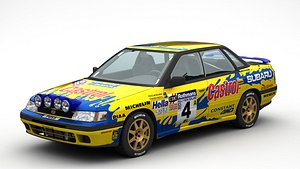 3D Subaru Legacy RS Rally 1992 model