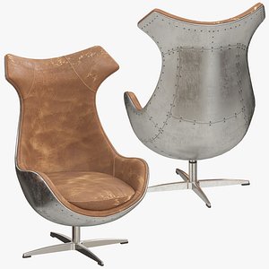 3D Armchair Aviator Wide Eggfactory oldloftmebel
