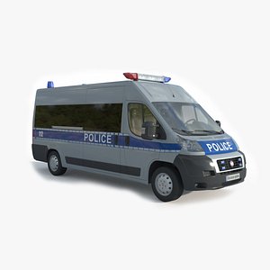 3D Fiat Ducato Van Police