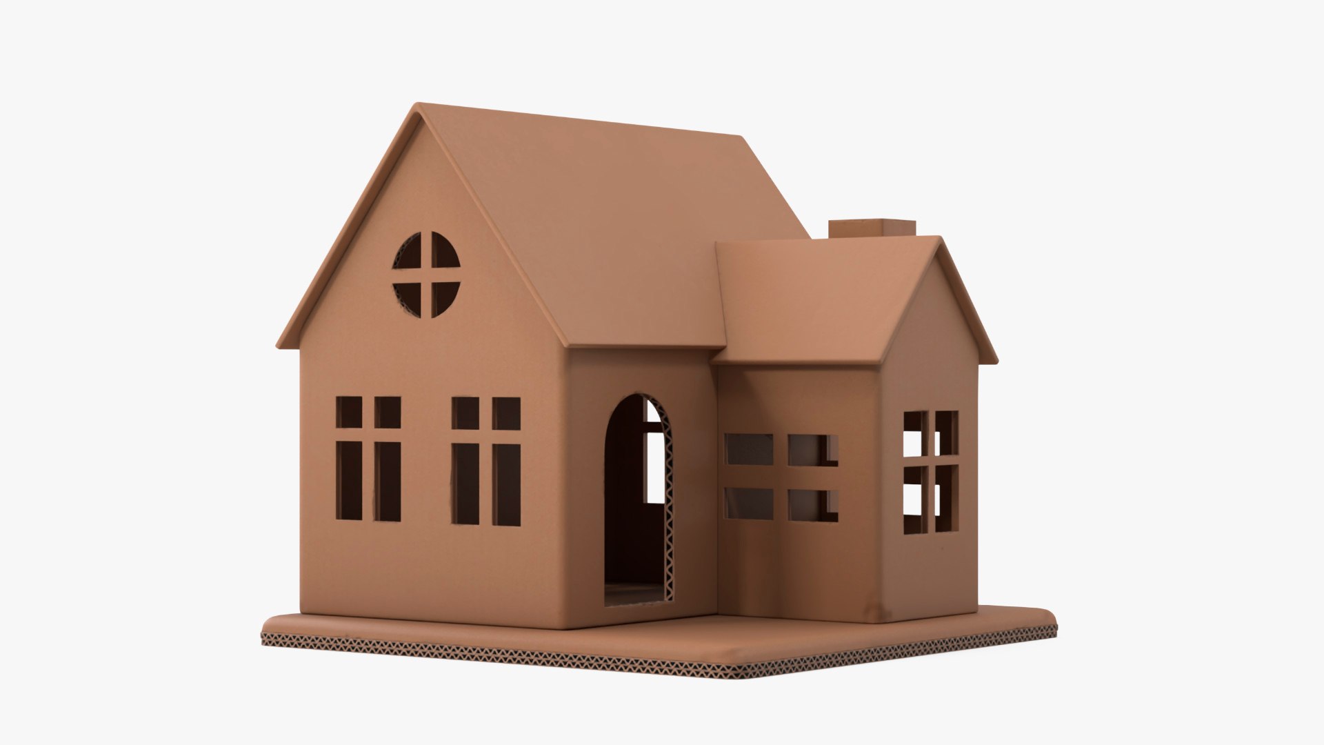 Cardboard Miniature House 3D model preview