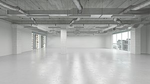 3D Industrial office interior model