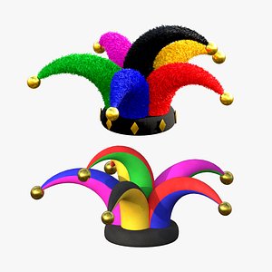 Jester Joker clown  Hat 3D