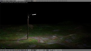 glowing street light 3D model