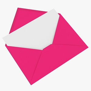 Envelope mockup 05 open pink