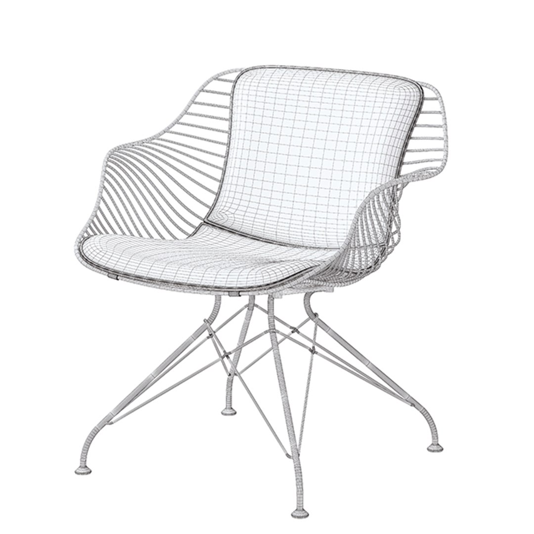 Wire Chair Model - TurboSquid 1427316