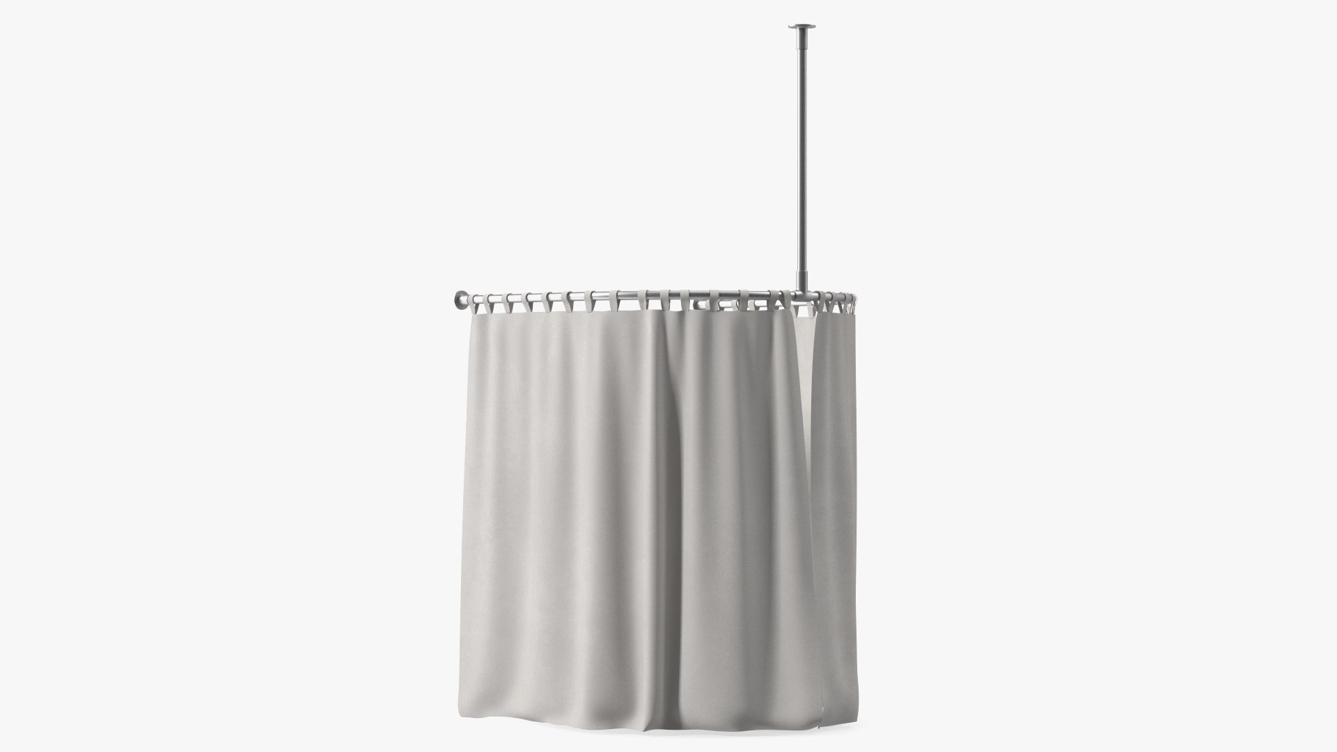 3D model Fitting Room Curtain Closed White TurboSquid 2120528
