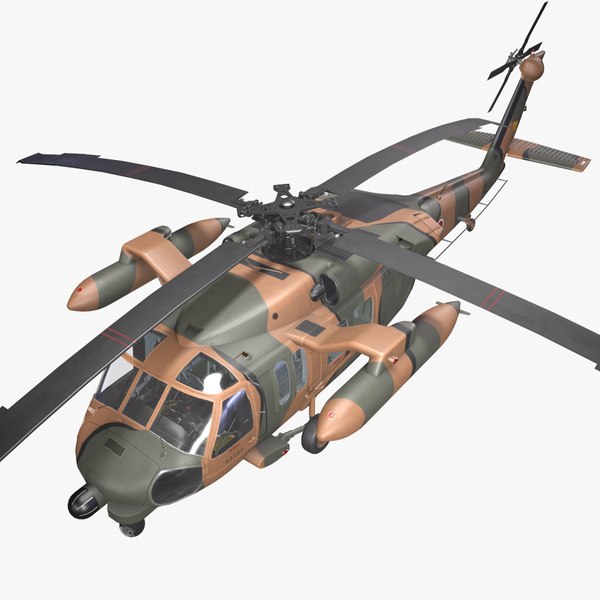 3D UH-60JA Black Hawk Japan Static model