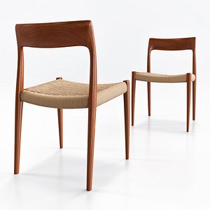 Niels Moller Model 77 Dining Chair - Teakwood and Paper Cord