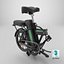 Batteria rimovibile E Bike nera piegata