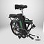 Batteria rimovibile E Bike nera piegata