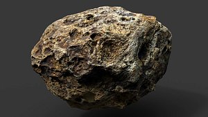 3D model asteroid large stone debris PBR photogrammetry