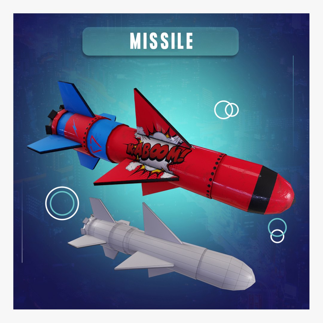 3D Missile https://p.turbosquid.com/ts-thumb/ls/BXkGT4/K0/mimissile/jpg/1705486849/1920x1080/fit_q87/548cb434c3f2a605300d604ed8124efb5f19d433/mimissile.jpg