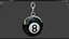 Pool Ball Keychain PBR model