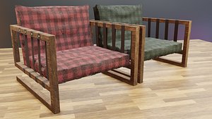 3D old chair model