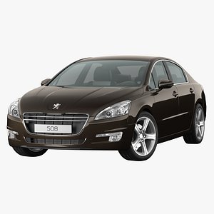 3D peugeot 508 2013 brown model