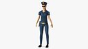 Low Poly Policewoman