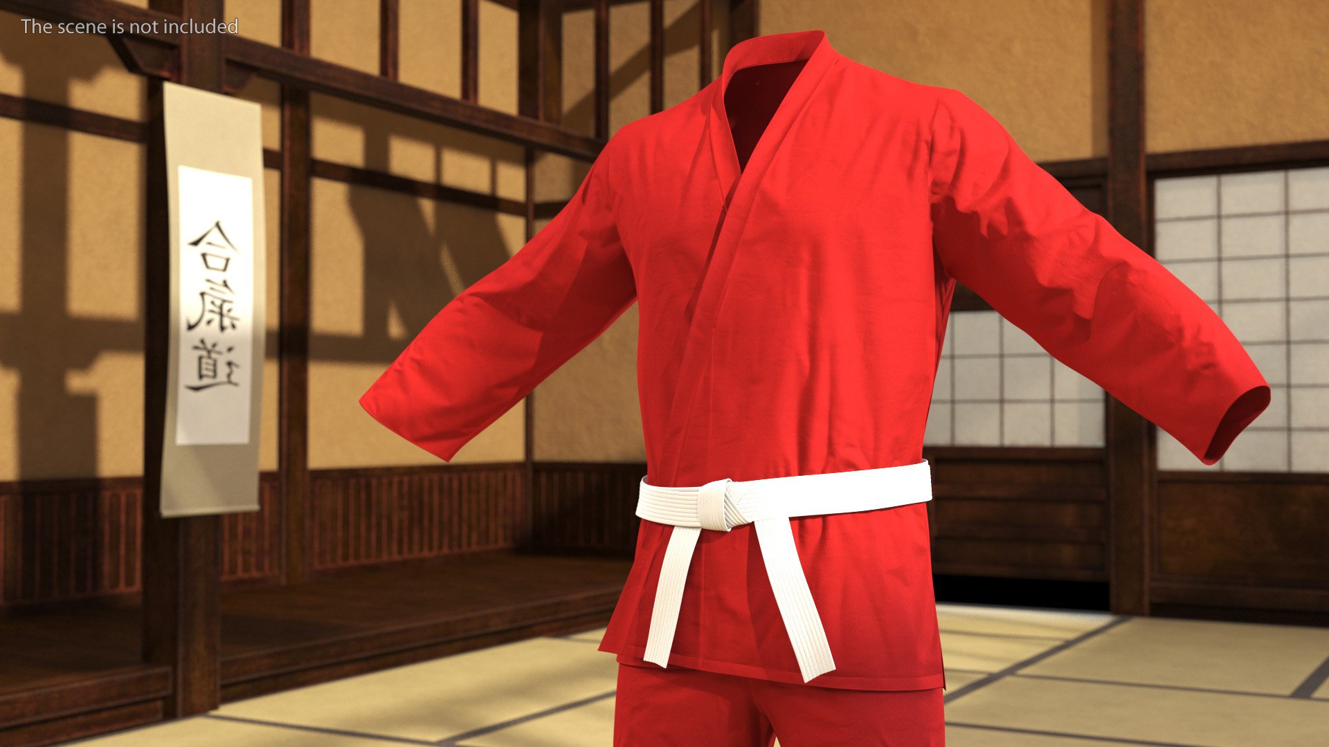 3D Karate Training Suit Red - TurboSquid 1956101