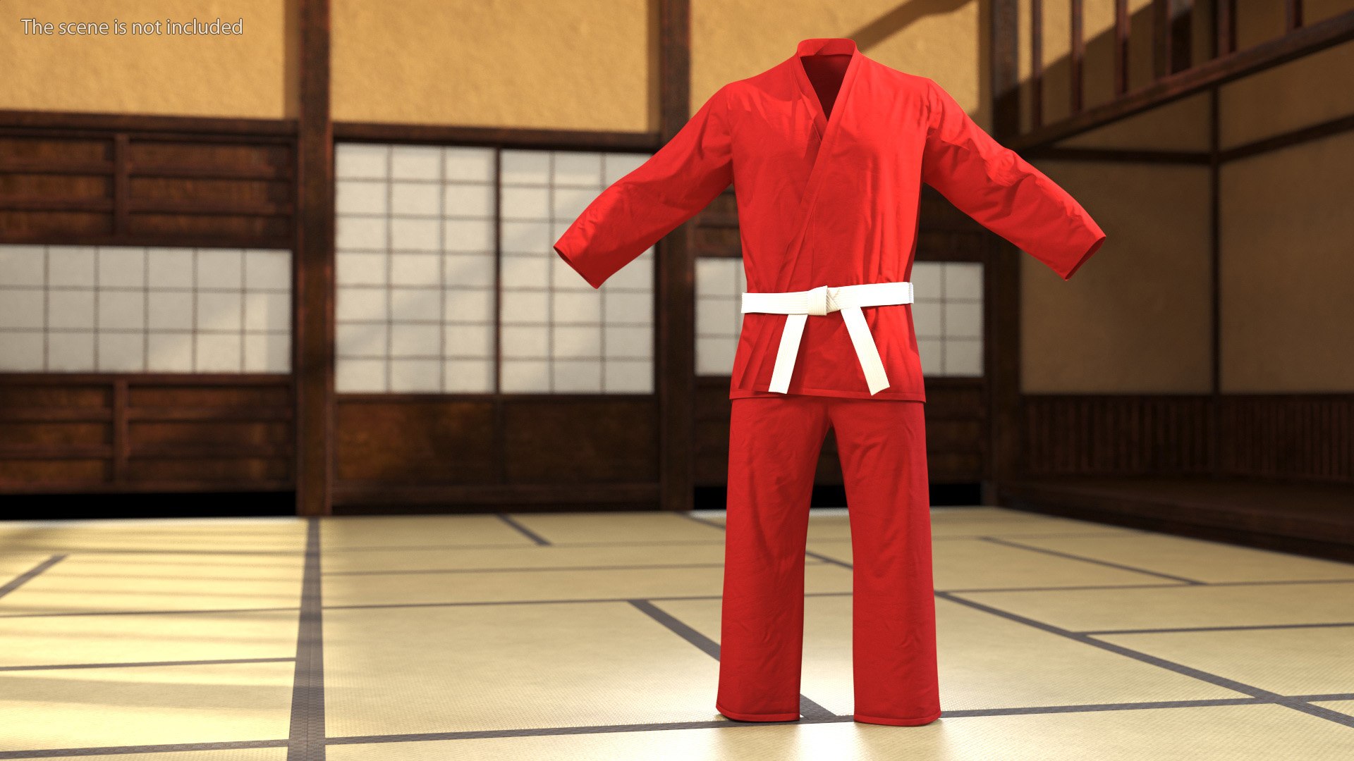 3D Karate Training Suit Red - TurboSquid 1956101