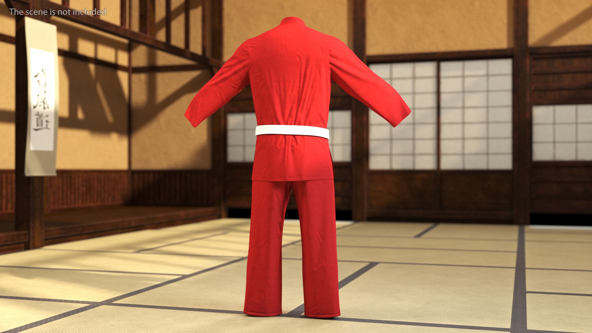 3D Karate Training Suit Red - TurboSquid 1956101