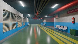 Basement Area - Low Poly - Game Ready - PBR 3D model