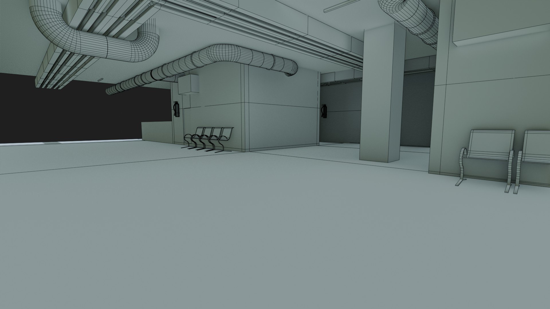 Basement Area - Low Poly - Game Ready - PBR 3D Model - TurboSquid 2277543