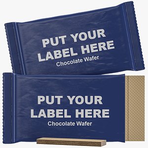 chocolate wafer cookie 3D model
