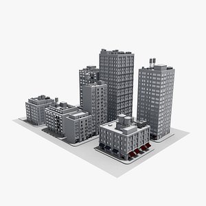 architecture building houses 3D model