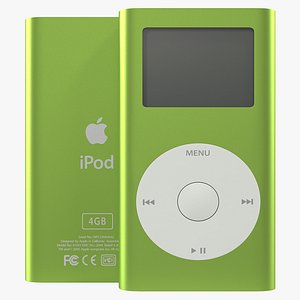 3ds ipod mini green modeled