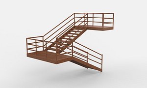 industrial staircase 3D model