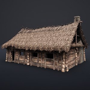 MEDIEVAL SLAVIC HOUSE COTTAGE CABIN HUT VILLAGE FARM NEXTGEN AAA 3D model