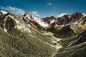 Mountain landscape Seefeld Tirol Alps Austria 3D
