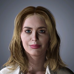 Emily Blunt Character 3D Model Low-poly model