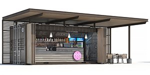 container coffee shop 3D model