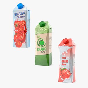 Mockup Drink Carton Packs Collection