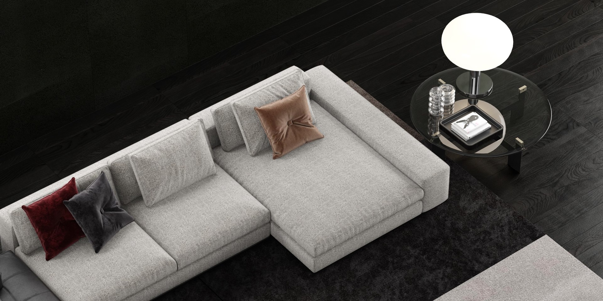 3D Minotti Lawrence Sofa Coffee Table Model - TurboSquid 1587141