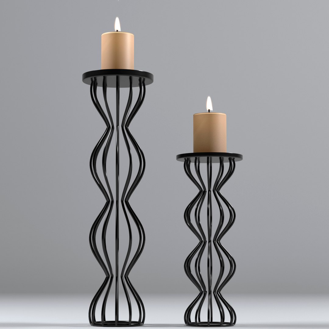 Modern Candlesticks 3D Model - TurboSquid 1480914