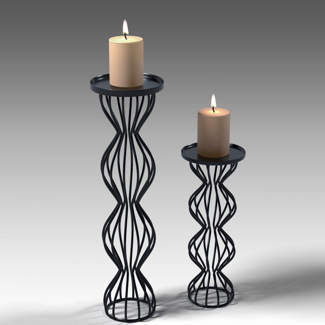 Modern Candlesticks 3D Model - TurboSquid 1480914