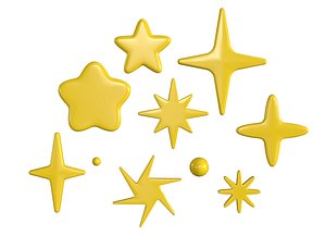10 Cartoon Star PBR