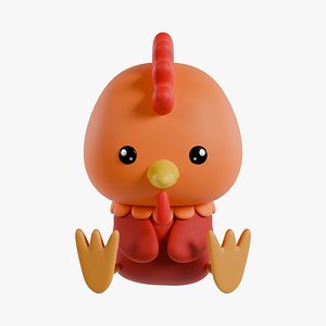 Chinese Zodiac Sign Year of the Rooster 3D