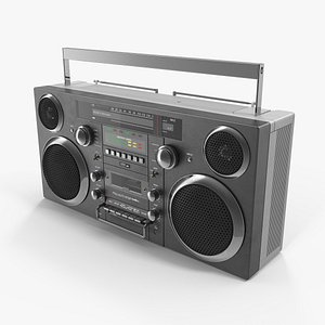 Portable Cassette Boombox 3D Model