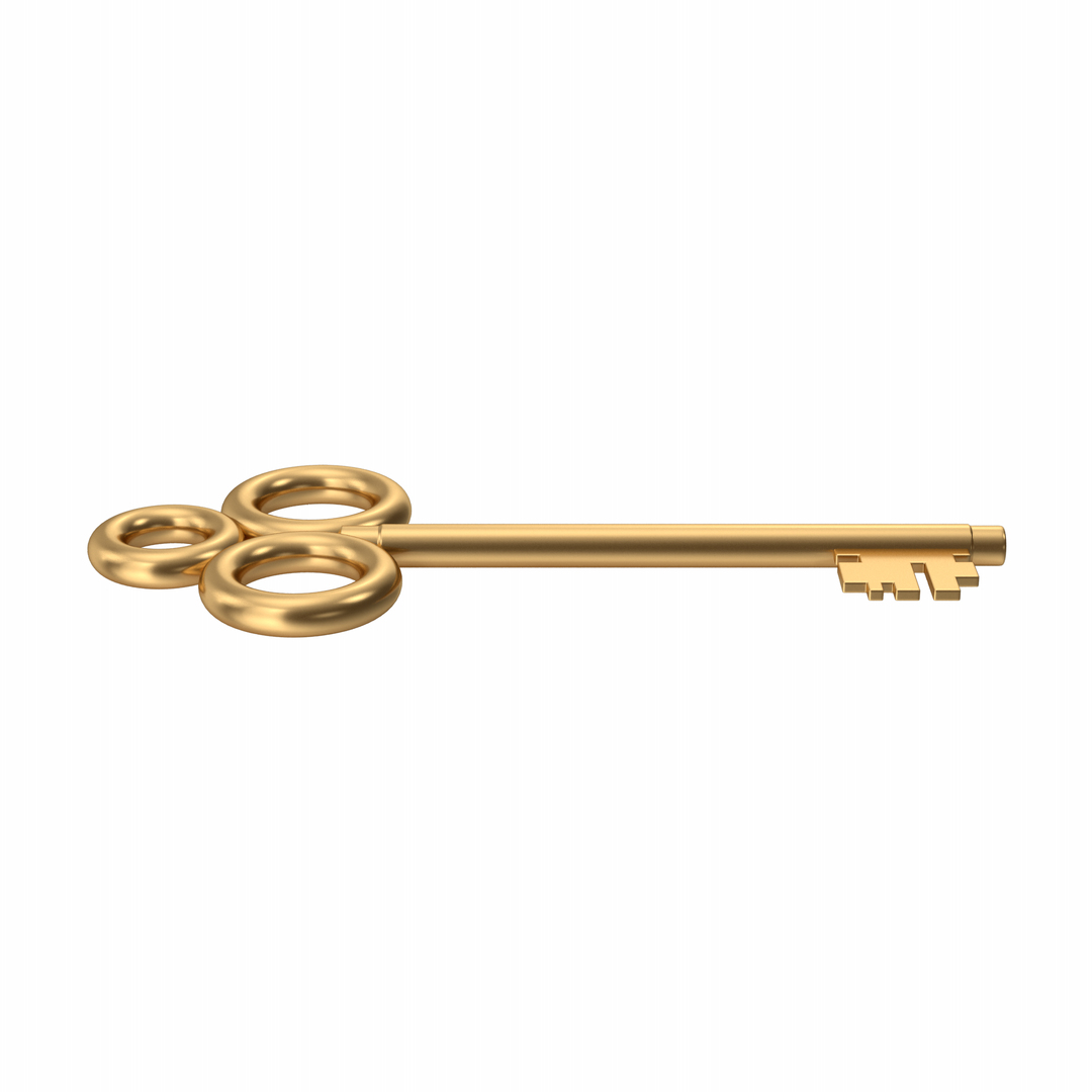3D Gold Key Model - TurboSquid 2351857