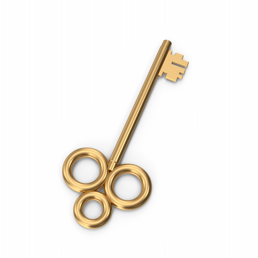 3D Gold Key Model - TurboSquid 2351857