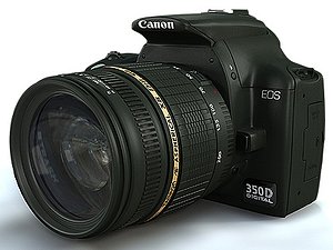 3d 3ds eos canon 350d slr