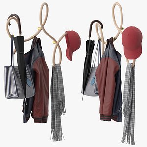 3D Waltz Wall Mounted Wooden Coat Rack