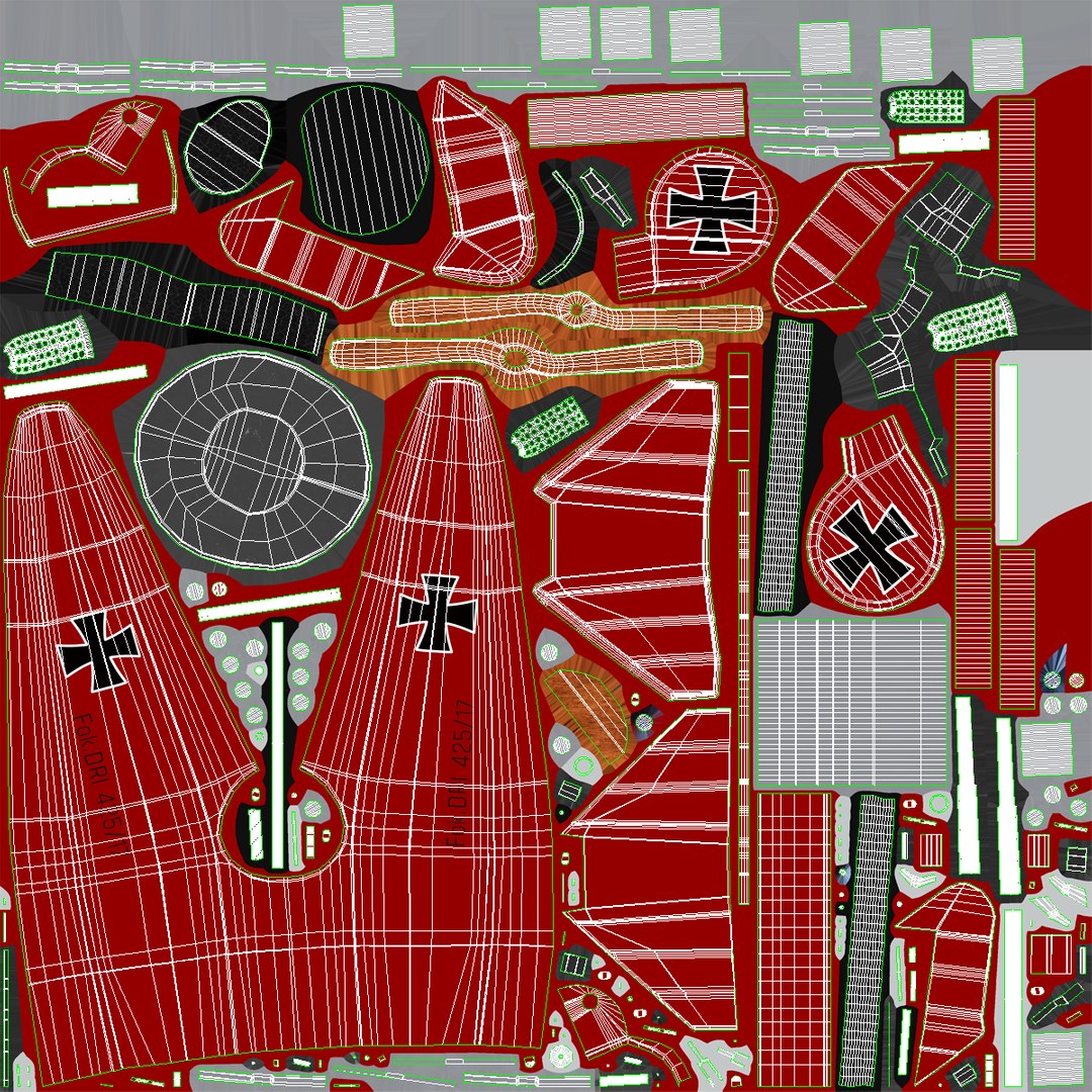 Fokker DR1 Red Baron 3D https://p.turbosquid.com/ts-thumb/ls/ywAZYa/b5/uv_body/png/1737707067/1920x1080/fit_q87/2c543f0e06cb57213a76f379e8bef73afb8350a8/uv_body.jpg