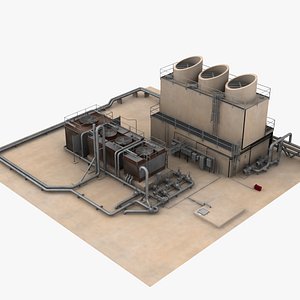 air cooling towers shuttle 3d model