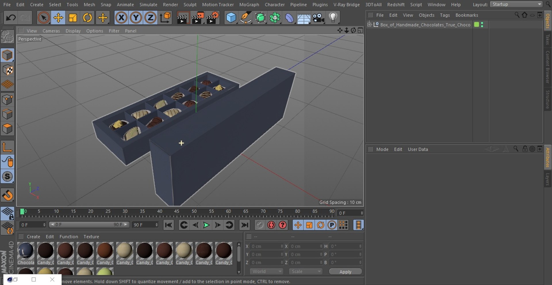3D Box Of Handmade Chocolates True Choco Model - TurboSquid 2066145