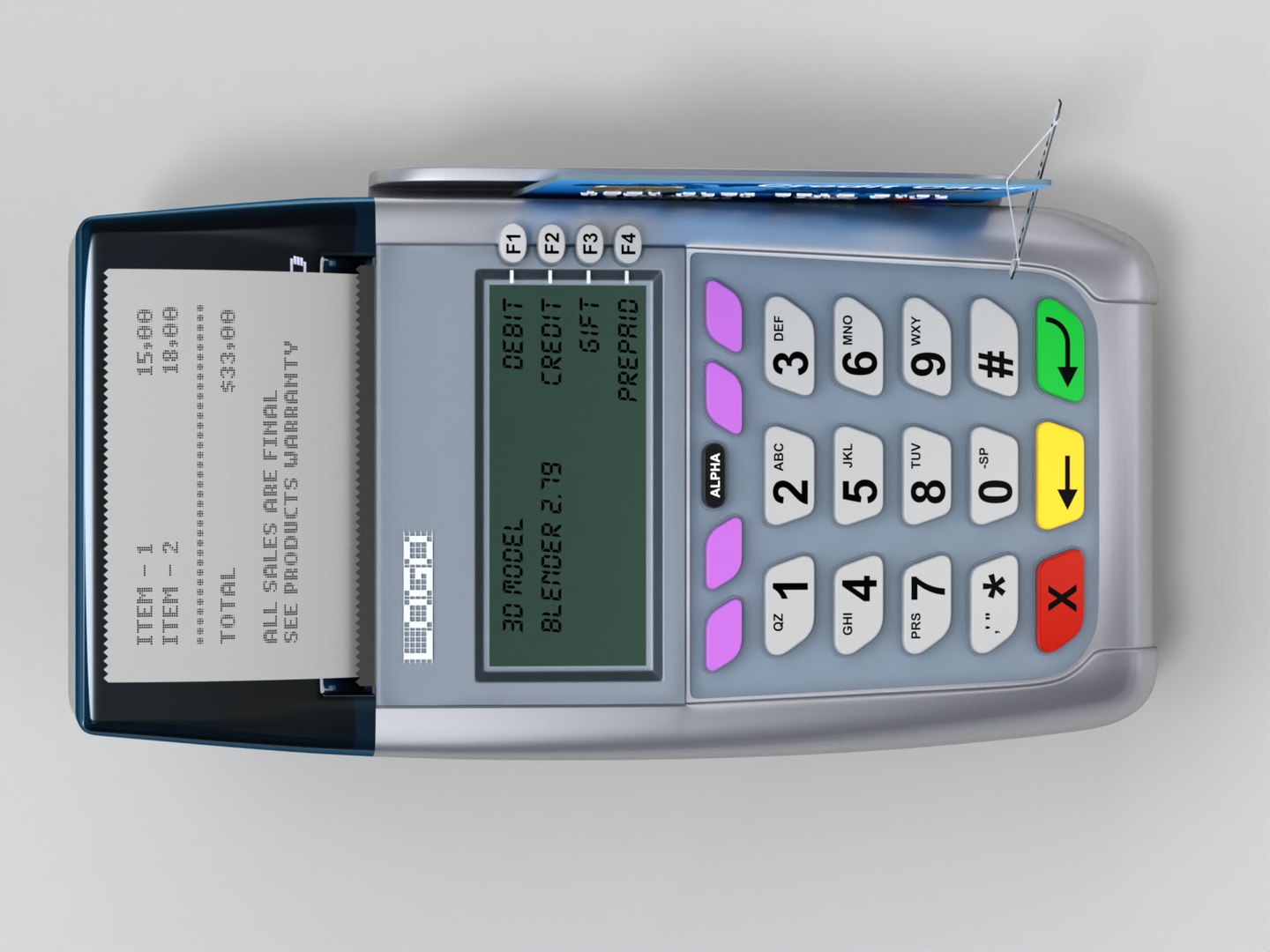 Credit Card Reader Model - TurboSquid 2409818
