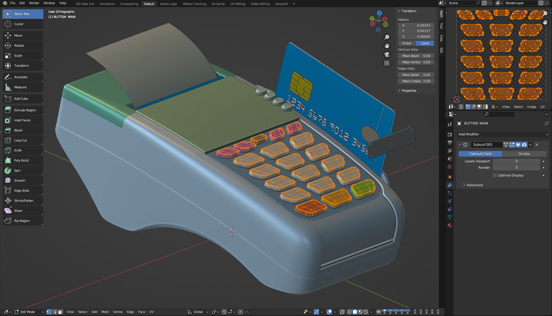 Credit Card Reader Model - TurboSquid 2409818